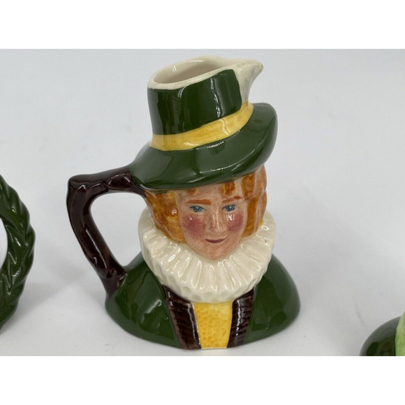 Sylvac Staffordshire Set Of 8 Ceramic Toby Pitchers 2"-3" Hand Painted England - Picture 10 of 16